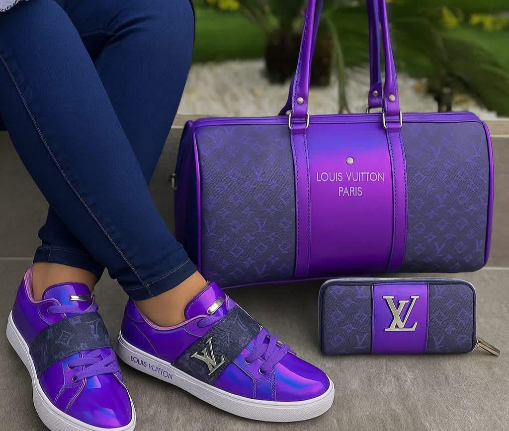 **π₯ The Amazing Frontrow Monograma Canvas Sneakers " + Matching Shoulder Bag Reign Supreme in Style π₯**