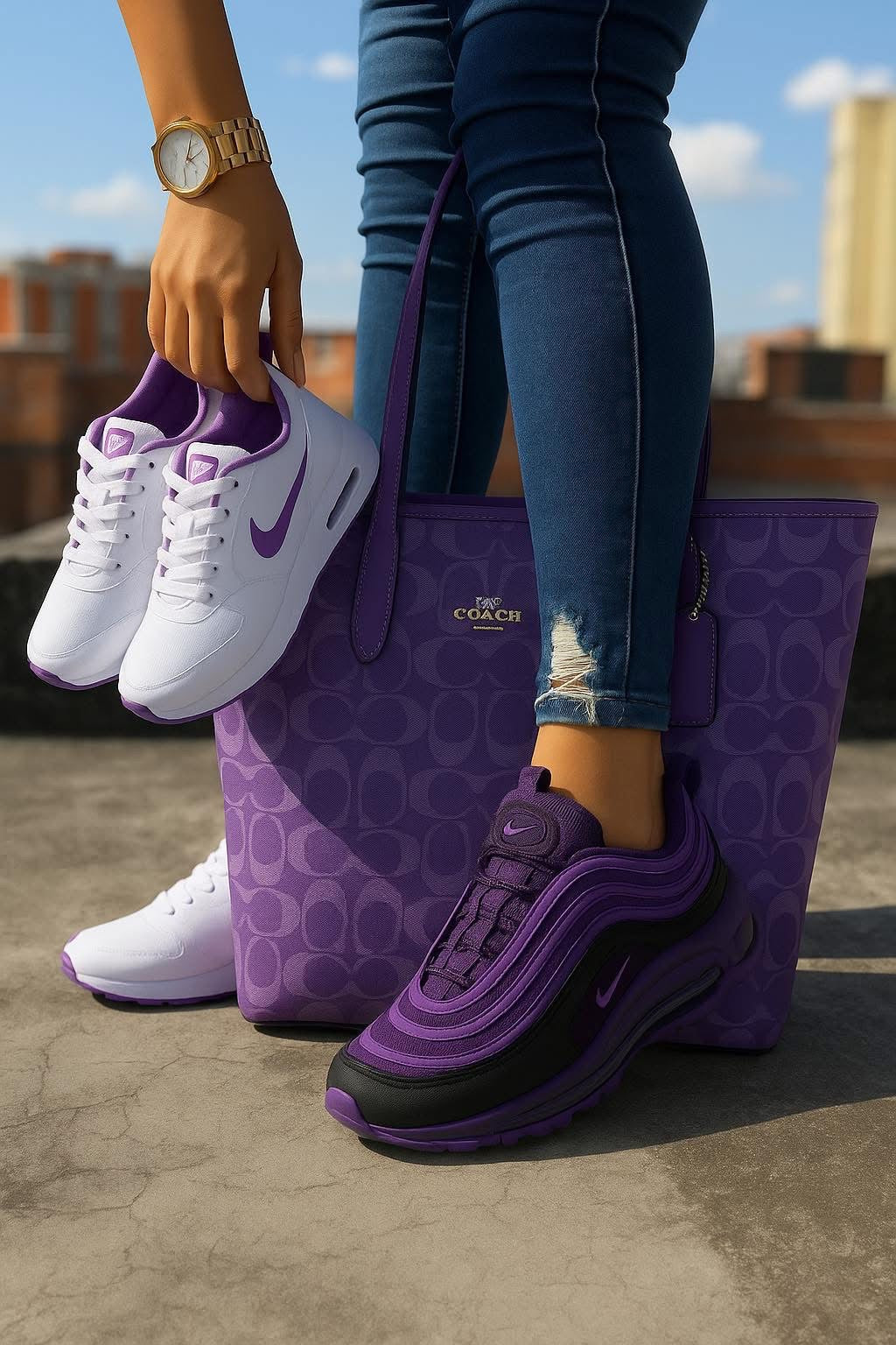 **π₯ Air Max 90 "Purple" + Matching Shoulder Bag Reign Supreme in Style π₯**