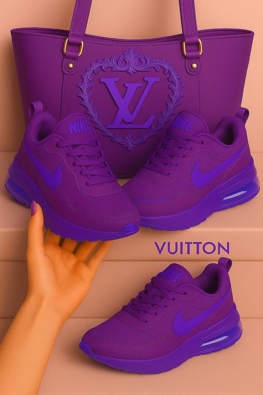 **🔥 Amazing Purple Air Max 90" + Luxe Purple Shoulder Bag Reign Supreme in Style 🔥**