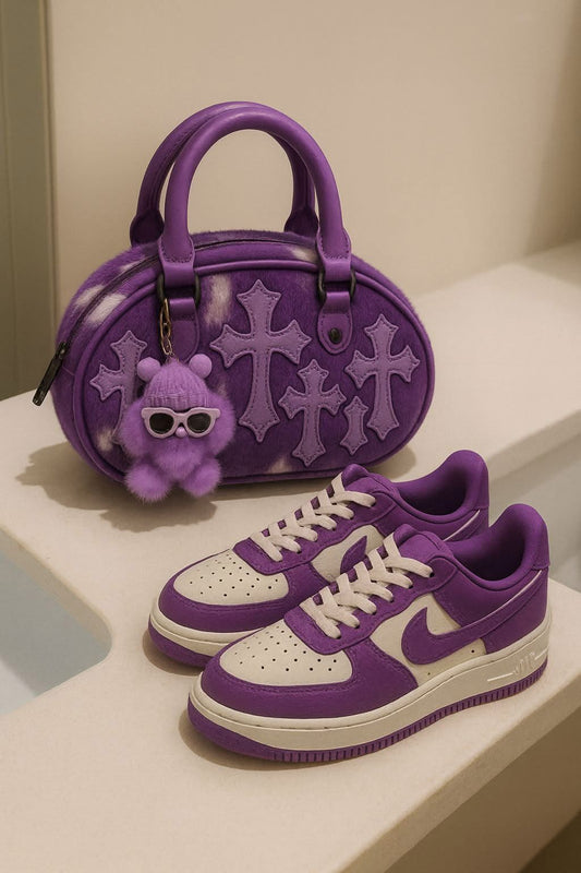 **🔥The Customized Air Force Sneaker" + Matching Shoulder Bag – Reign Supreme in Style 🔥**