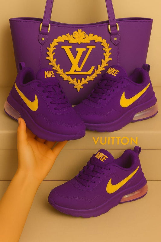**🔥 Amazing Purple Air Max 90" + Luxe Purple Shoulder Bag Reign Supreme in Style 🔥**