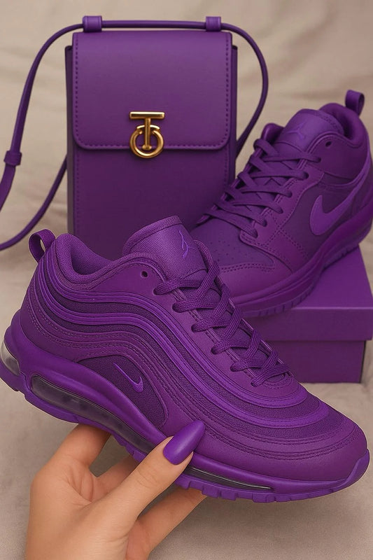 **🔥 Air Max 90 "Royal Purple" + Matching Shoulder Bag – Reign Supreme in Style 🔥**