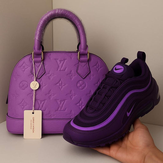 **🔥 Air Max 90 "Purple" + Matching Shoulder Bag Reign Supreme in Style 🔥**
