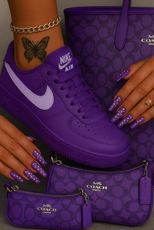 **🔥The Customized Air Force Sneaker" + Matching Shoulder Bag – Reign Supreme in Style 🔥**