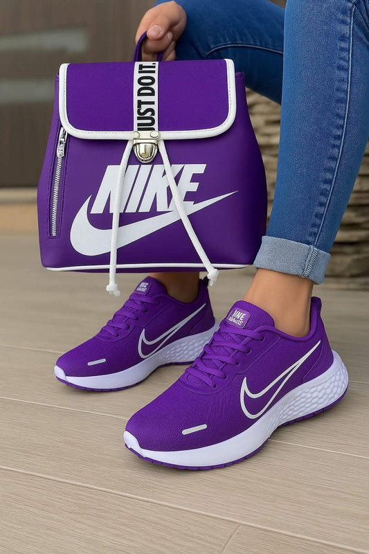 **🔥 Amazing Purple Air Max " + Luxe Purple Shoulder Bag Reign Supreme in Style 🔥**