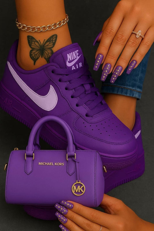 **🔥The Customized Air Force Sneaker" + Matching Shoulder Bag – Reign Supreme in Style 🔥**