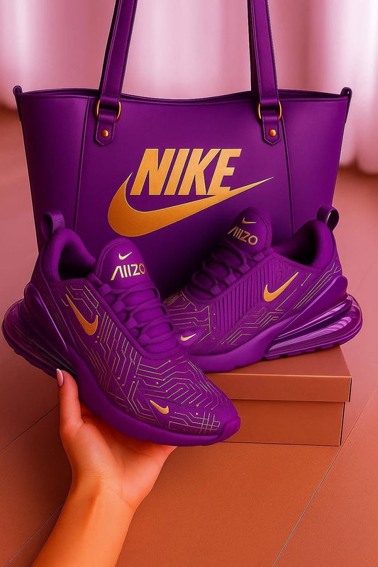 **🔥 Amazing Purple Air Max 90" + Luxe Purple Shoulder Bag Reign Supreme in Style 🔥**