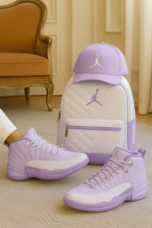 **🔥 THE ALL NEW AIR JORDAN 4 RETRO SNEAKERS " + Luxe Purple Shoulder Bag Reign Supreme in Style 🔥**
