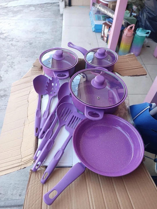 Kitchen Cookware Set 13-Piece Non-Stick Cooking Pots Kitchen Pan Set Kitchenware