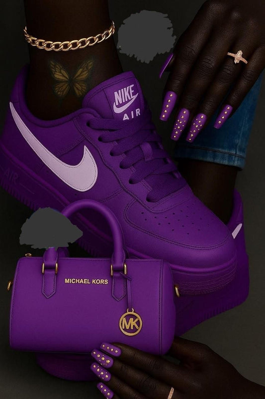**🔥The Customized Air Force Sneaker" + Matching Shoulder Bag – Reign Supreme in Style 🔥**